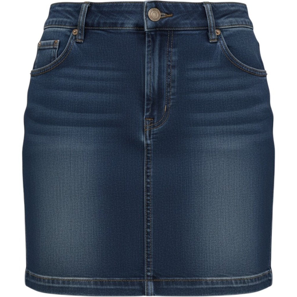 LOFT Outlet Dark Wash Denim Sailor Mini Skirt Blue Size 14 Decorative Buttons